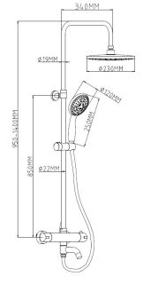 Душевая система ESKO Eige STT1000 хром